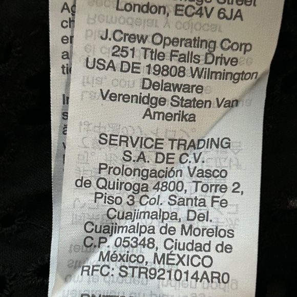 Madewell Black Eyelet Blouse size XS Short Sleeve Button Front - Picture 7 of 7